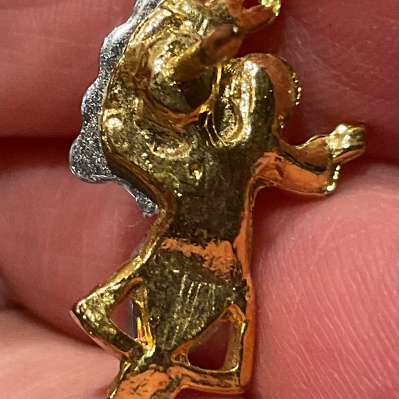 Angel Tac pin crystal and iridescent stone 1” vintage - Picture 4 of 4